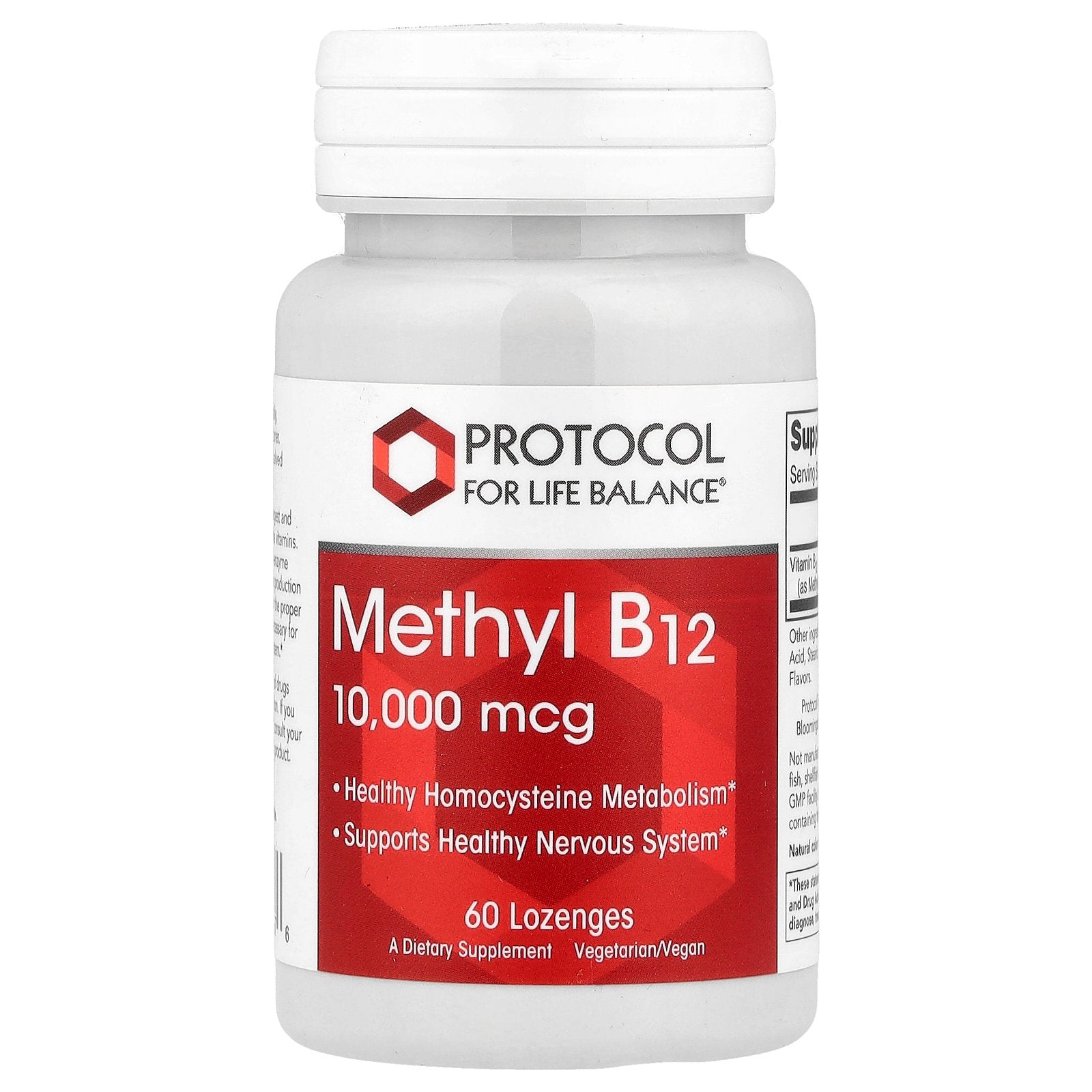 Protocol for Life Balance, Methyl B12, 10,000 mcg, 60 Lozenges