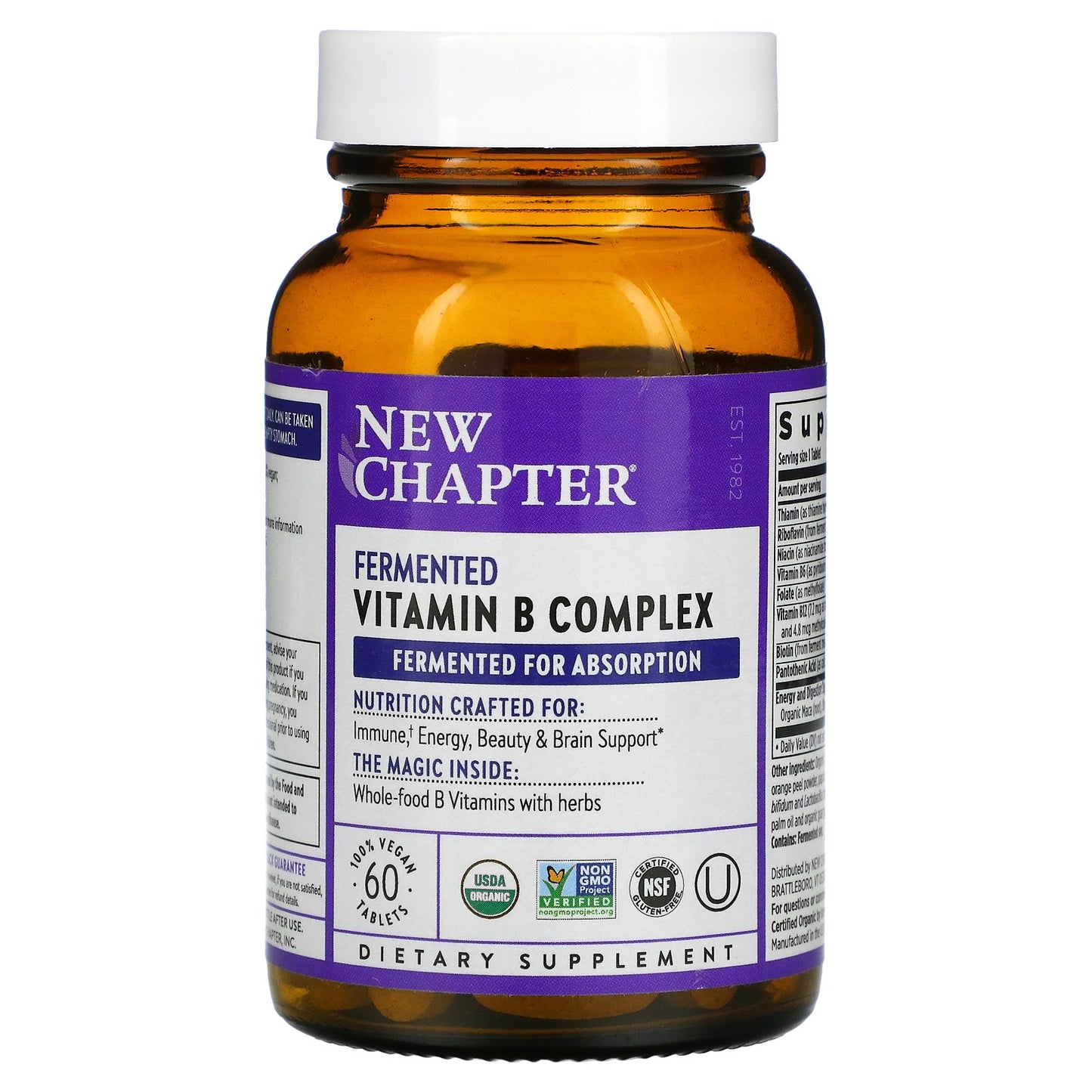 New Chapter, Fermented Vitamin B Complex, 60 Vegan Tablets