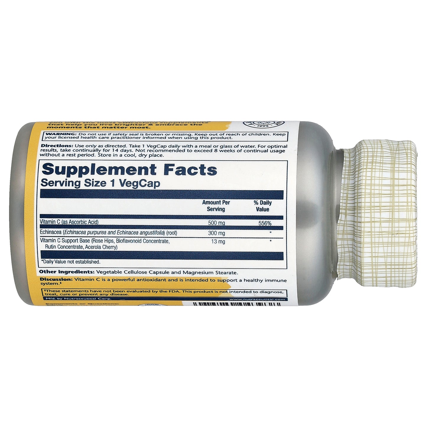 Solaray, Vitamin C, Echinacea, 60 VegCaps