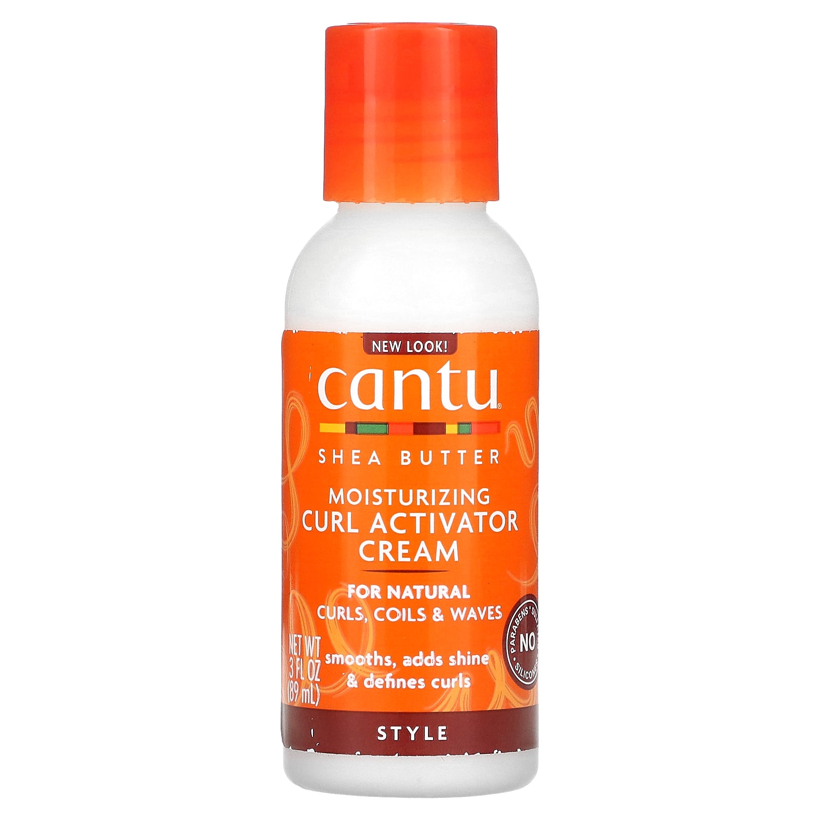 Cantu, Shea Butter Moisturizing Curl Activator Cream,  For Natural Curls, Coils & Waves, 3 fl oz (89 ml)