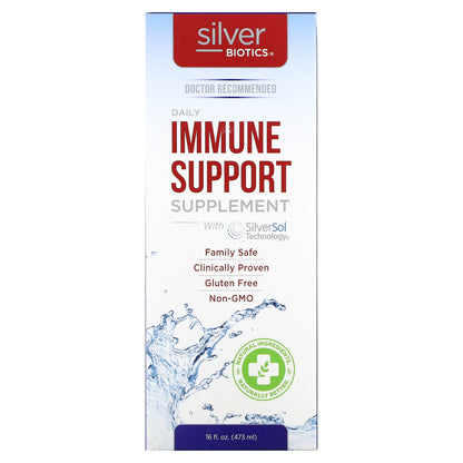 American Biotech Labs, Silver Biotics®, Daily Immune Support Supplement with SilverSol Technology®, 50 mcg, 16 fl oz (473 ml)