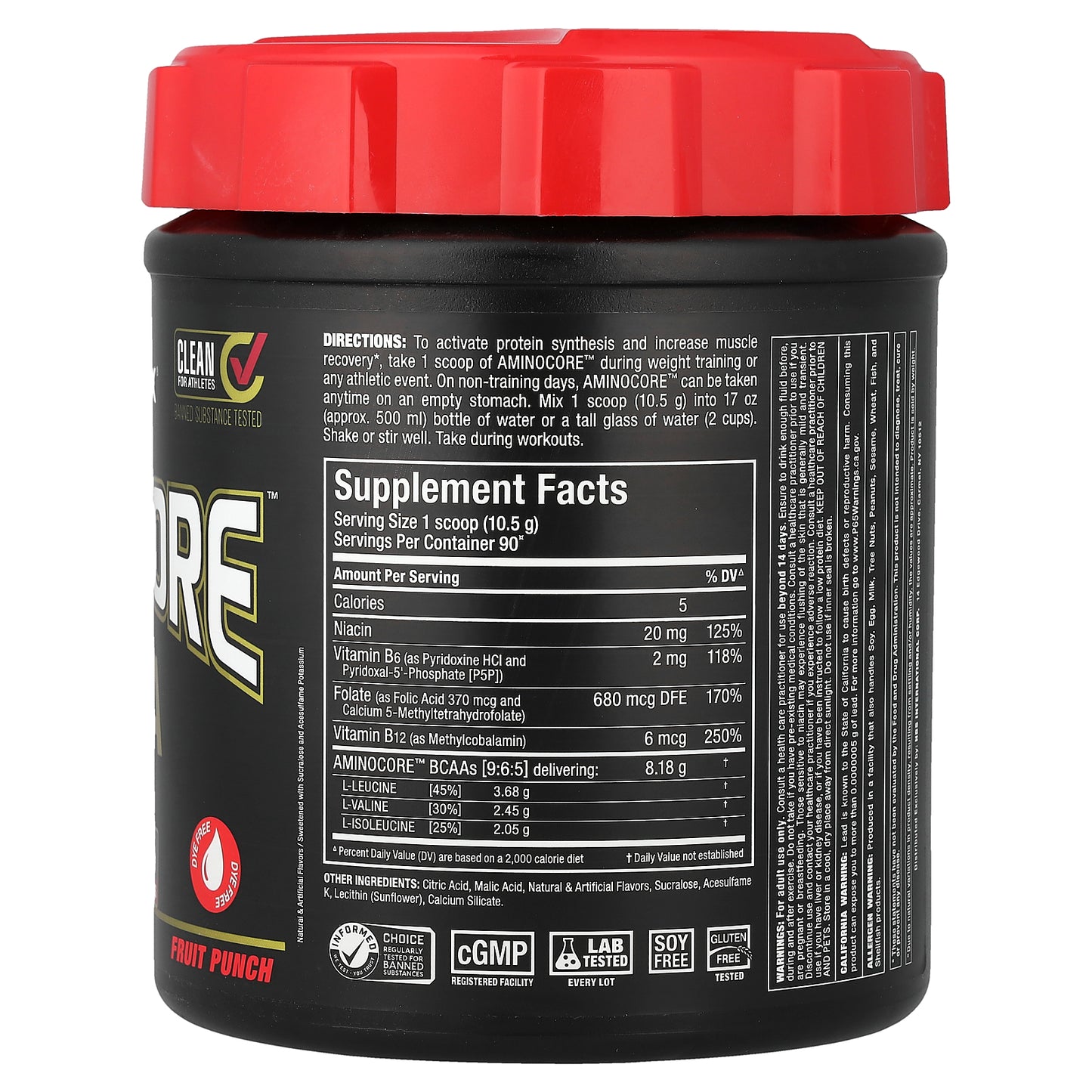 ALLMAX, AMINOCORE™ BCAA, Fruit Punch, 2.1 lbs (945 g)