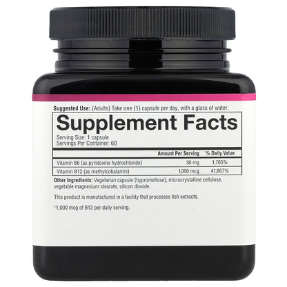 Youtheory, B12 B6 Essential Daily Vitamins, 60 Vegetarian Capsules