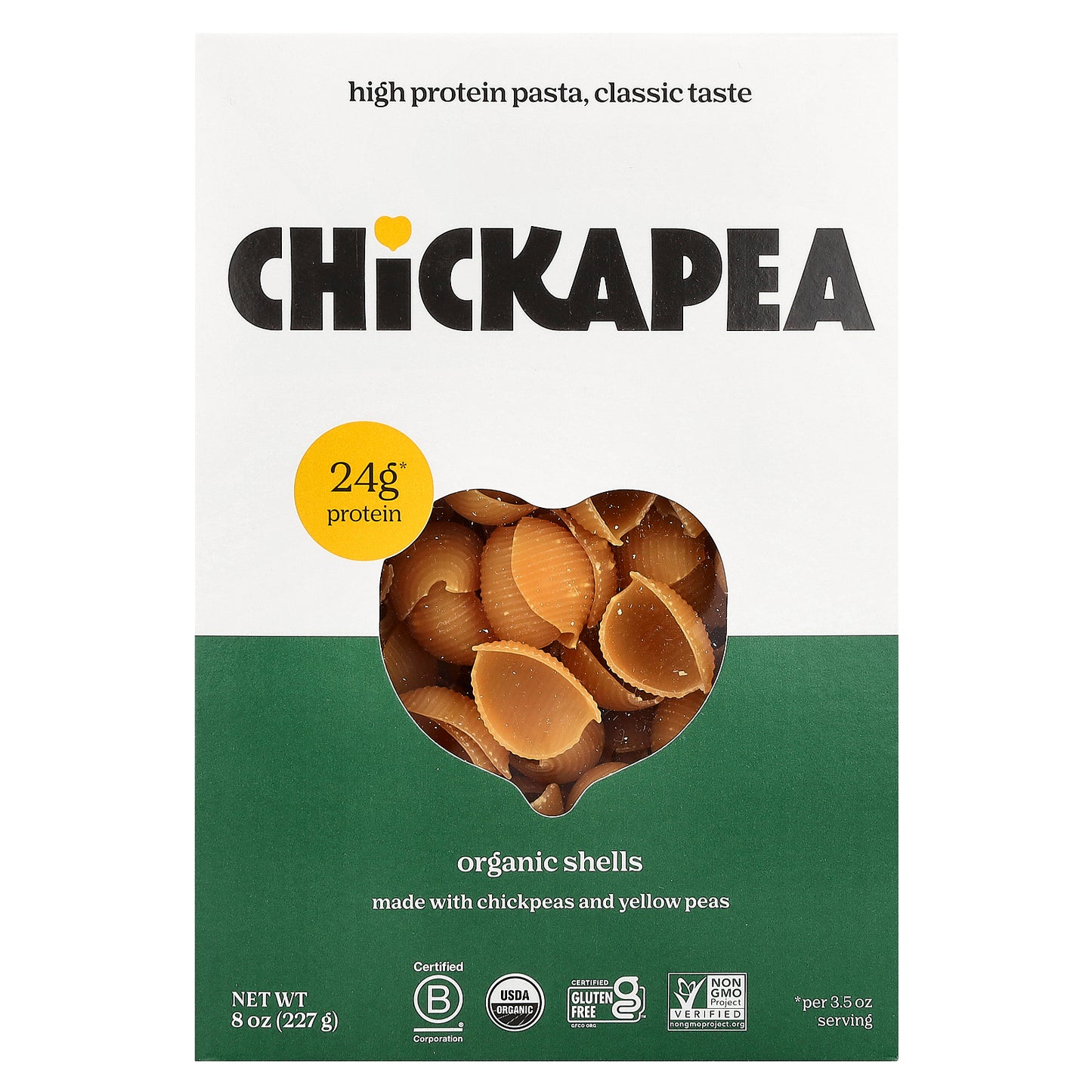 Chickapea, Organic Shells, 8 oz (227 g)