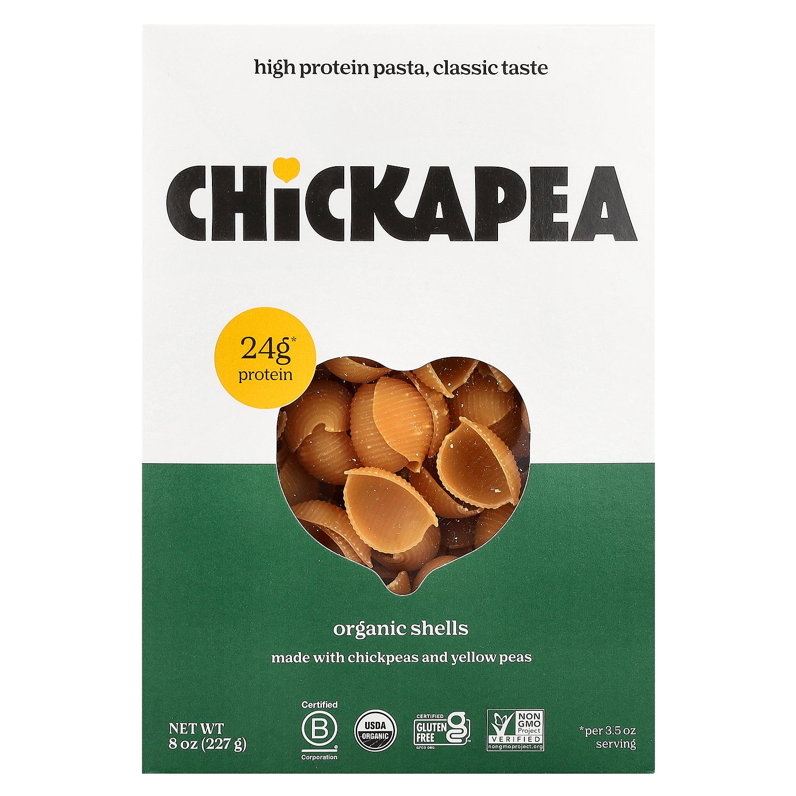 Chickapea, Organic Shells, 8 oz (227 g)