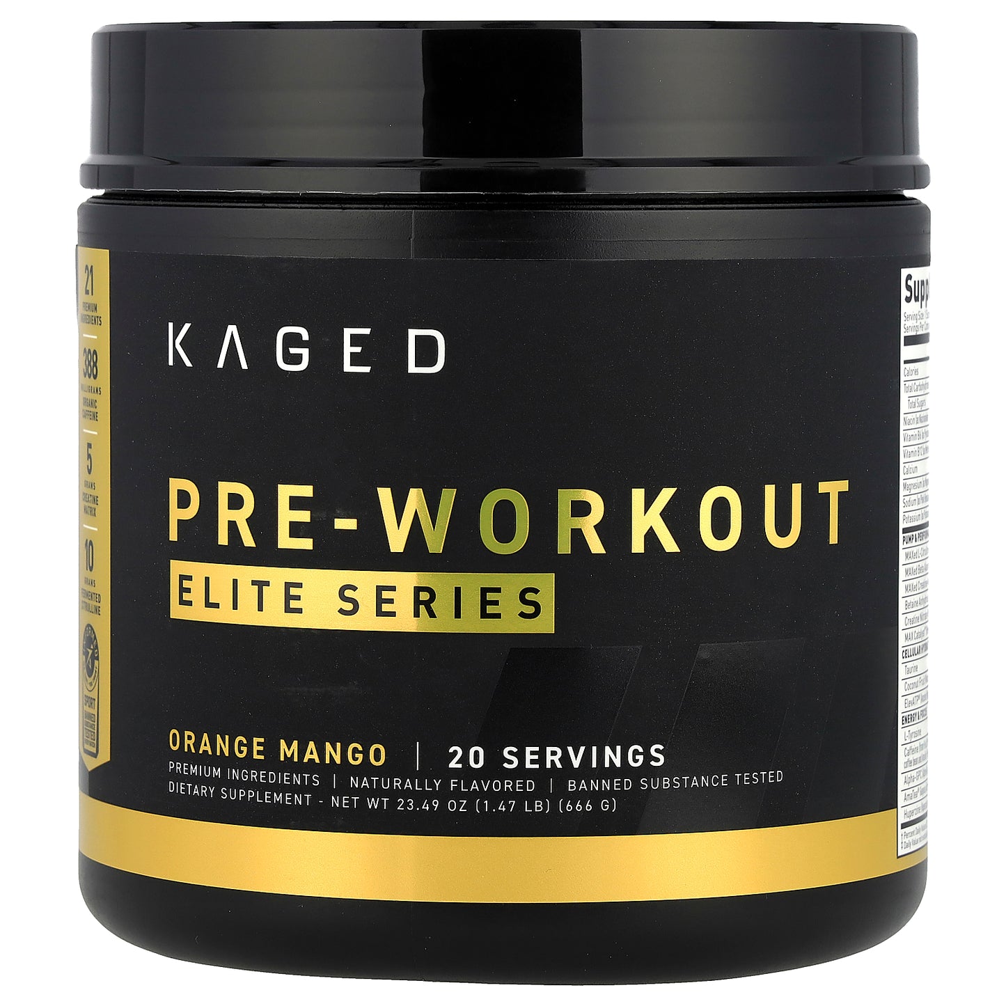 Kaged, Elite Series, Pre-Workout, Orange Mango, 1.47 lb (666 g)