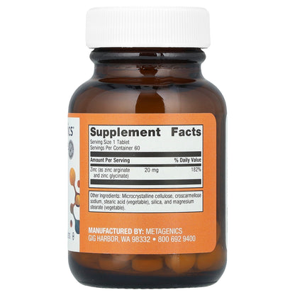 Metagenics, Zinc A.G.™, 20 mg, 60 Tablets