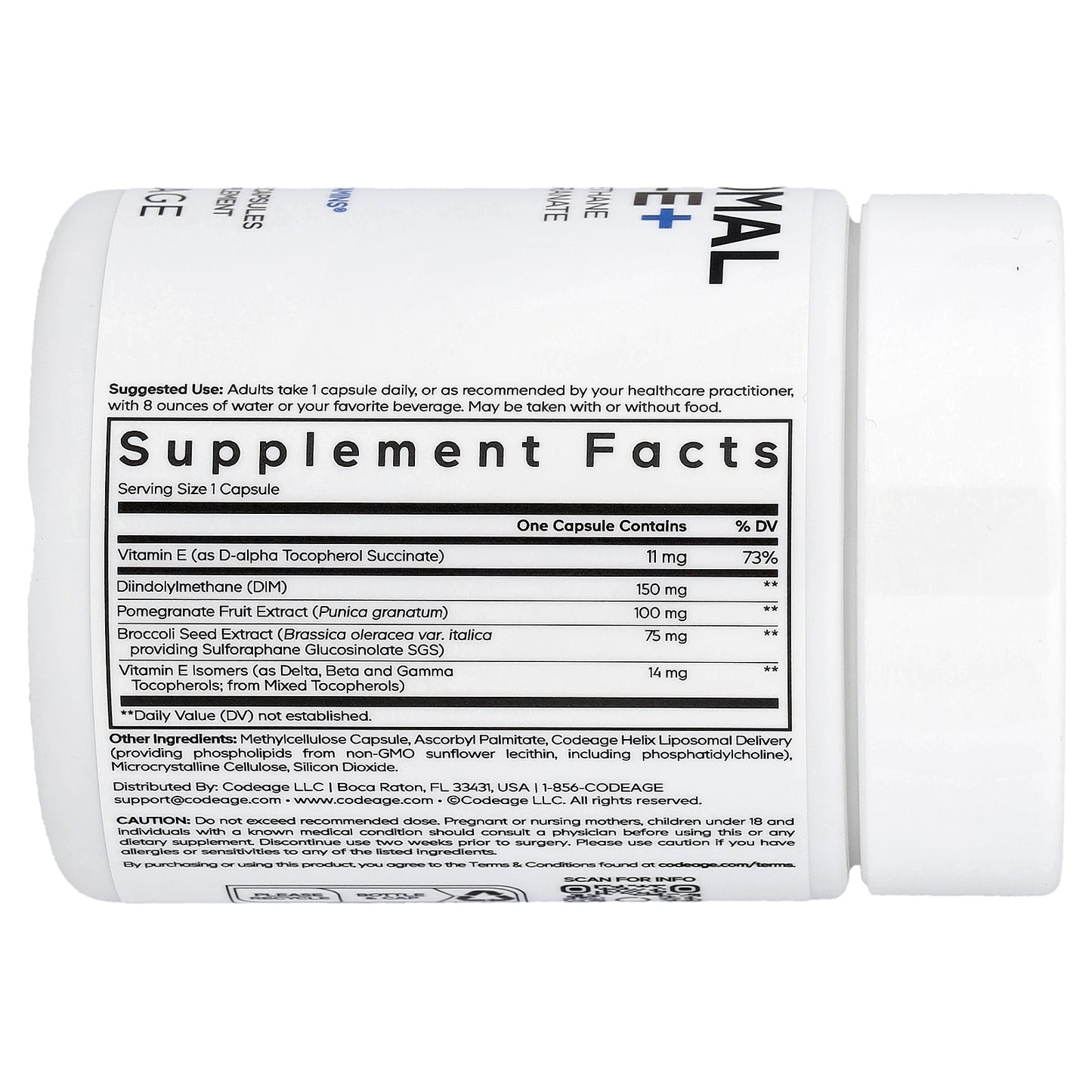 Codeage, Liposomal DIM-E+, 120 Vegetable Capsules