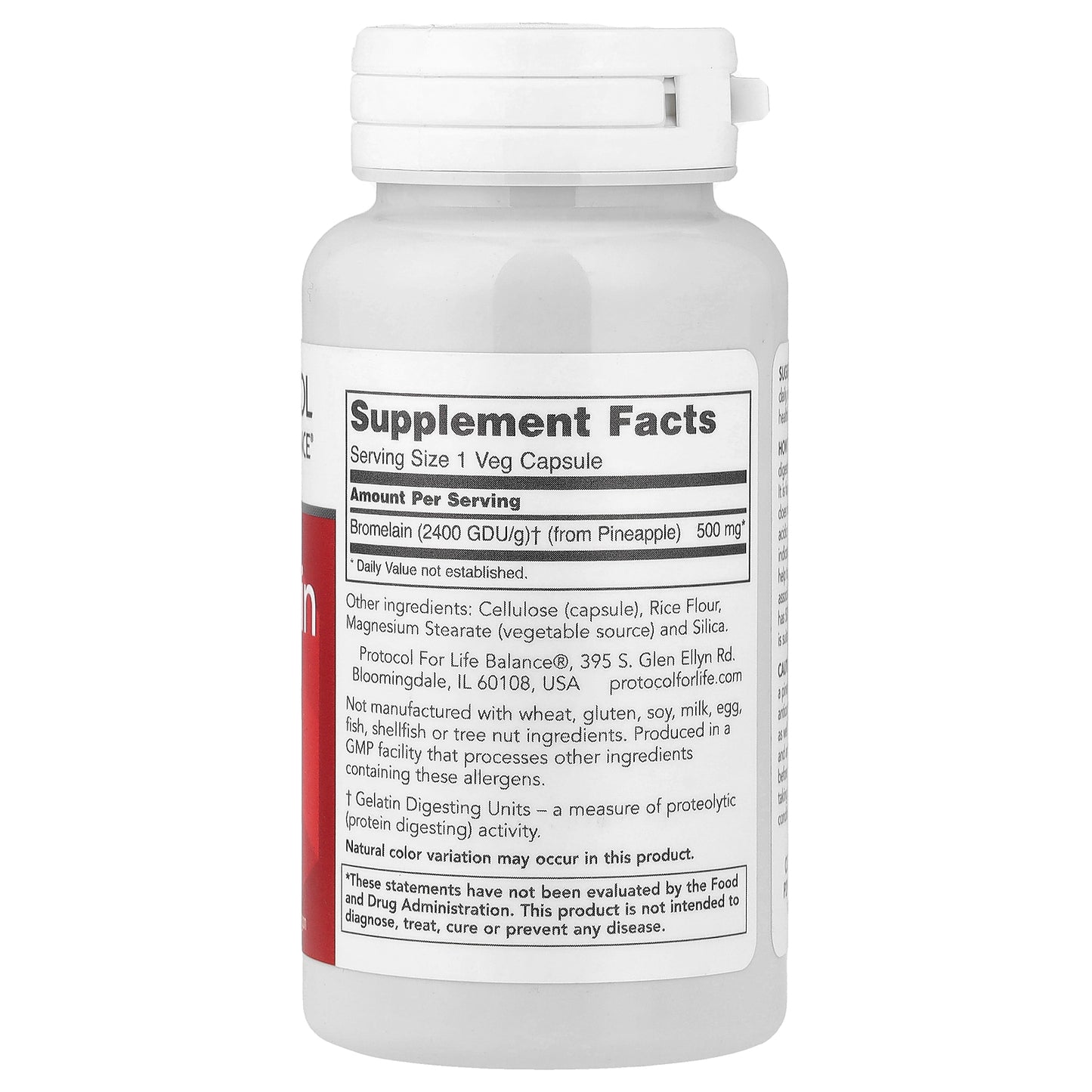 Protocol for Life Balance, Bromelain, 500 mg, 90 Veg Capsules