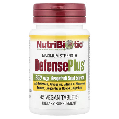 NutriBiotic, DefensePlus®, Maximum Strength, 45 Vegan Tablets