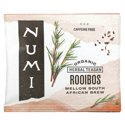 Numi Tea, Organic Herbal Teasan, Rooibos, Caffeine Free, 18 Tea Bags, 1.52 oz (43.2 g)