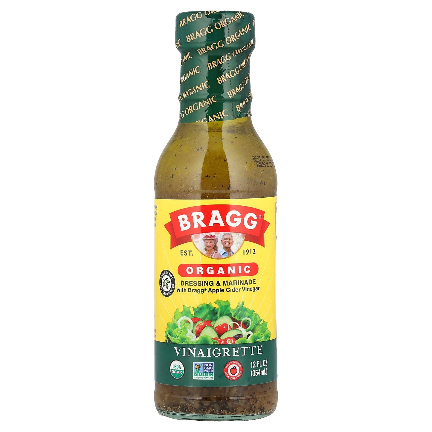 Bragg, Organic Dressing & Marinade with Bragg® Apple Cider Vinegar, Vinaigrette, 12 fl oz (354 ml)