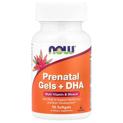 NOW Foods, Prenatal Gels + DHA, 90 Softgels