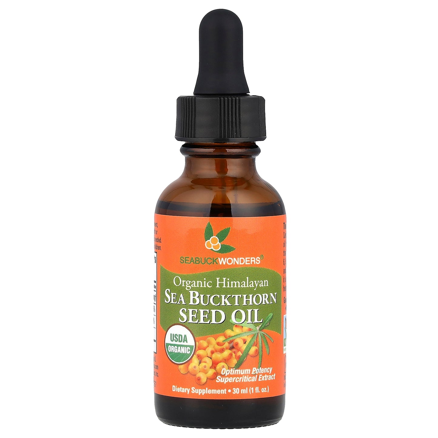 SeaBuckWonders, Organic Himalayan Sea Buckthorn Seed Oil, 1 fl oz (30 ml)