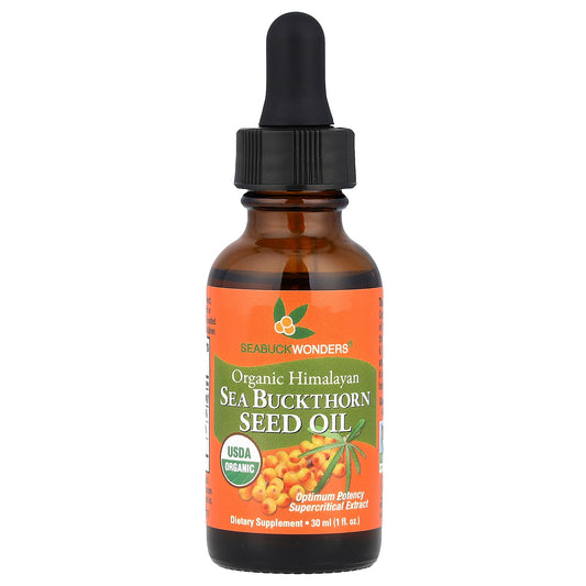 SeaBuckWonders, Organic Himalayan Sea Buckthorn Seed Oil, 1 fl oz (30 ml)
