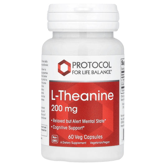 Protocol for Life Balance, L-Theanine, 200 mg , 60 Veg Capsules