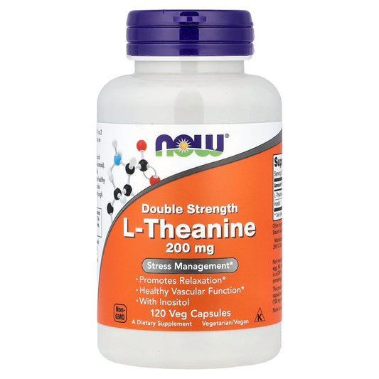 NOW Foods, L-Theanine, 120 Veg Capsules