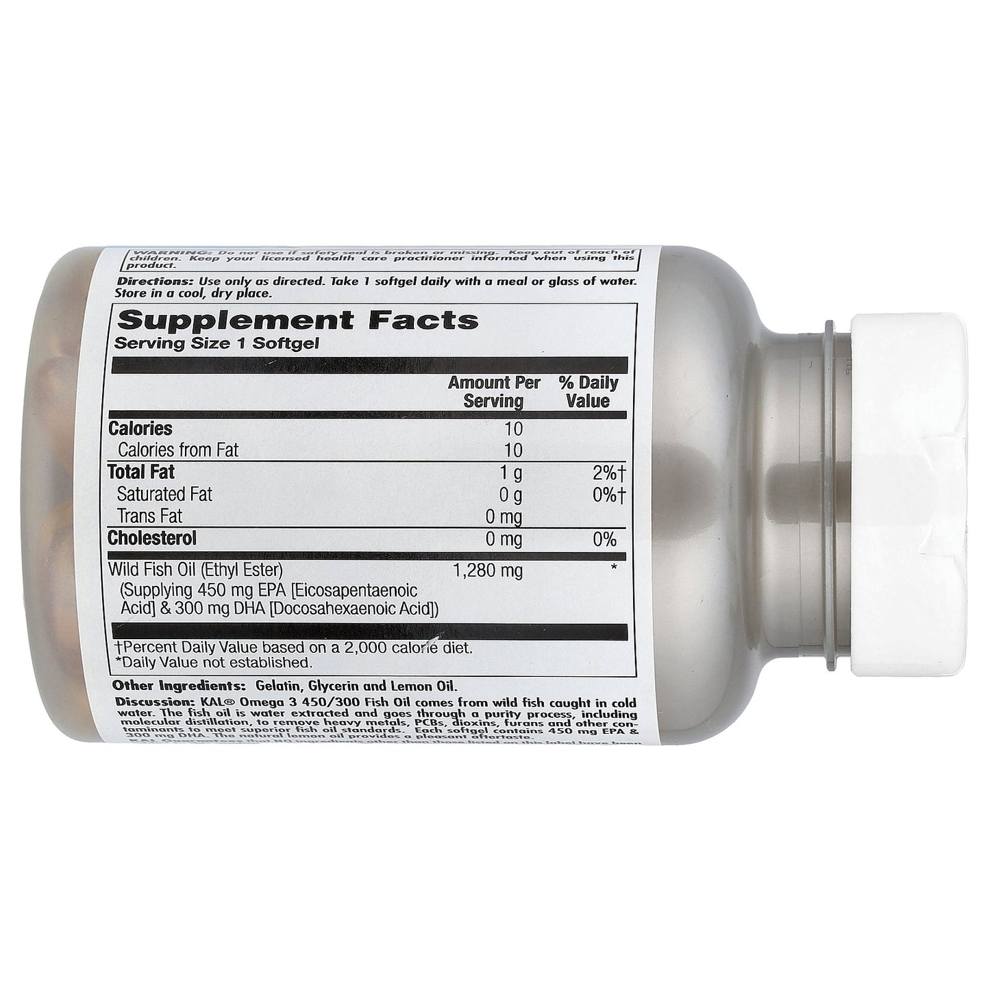 KAL, Omega 3 450/300, 60 Softgels (1,280 mg per Softgel)