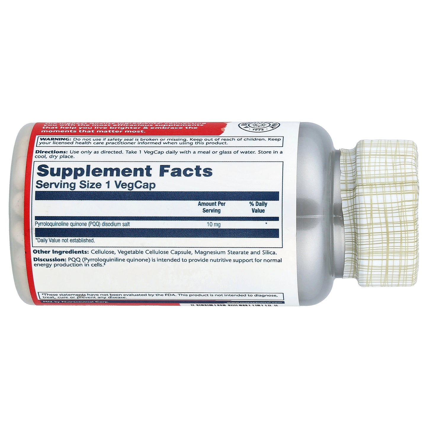 Solaray, PQQ, Pyrroloquinoline, 10 mg, 30 VegCaps