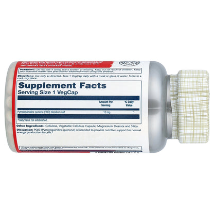 Solaray, PQQ, Pyrroloquinoline, 10 mg, 30 VegCaps