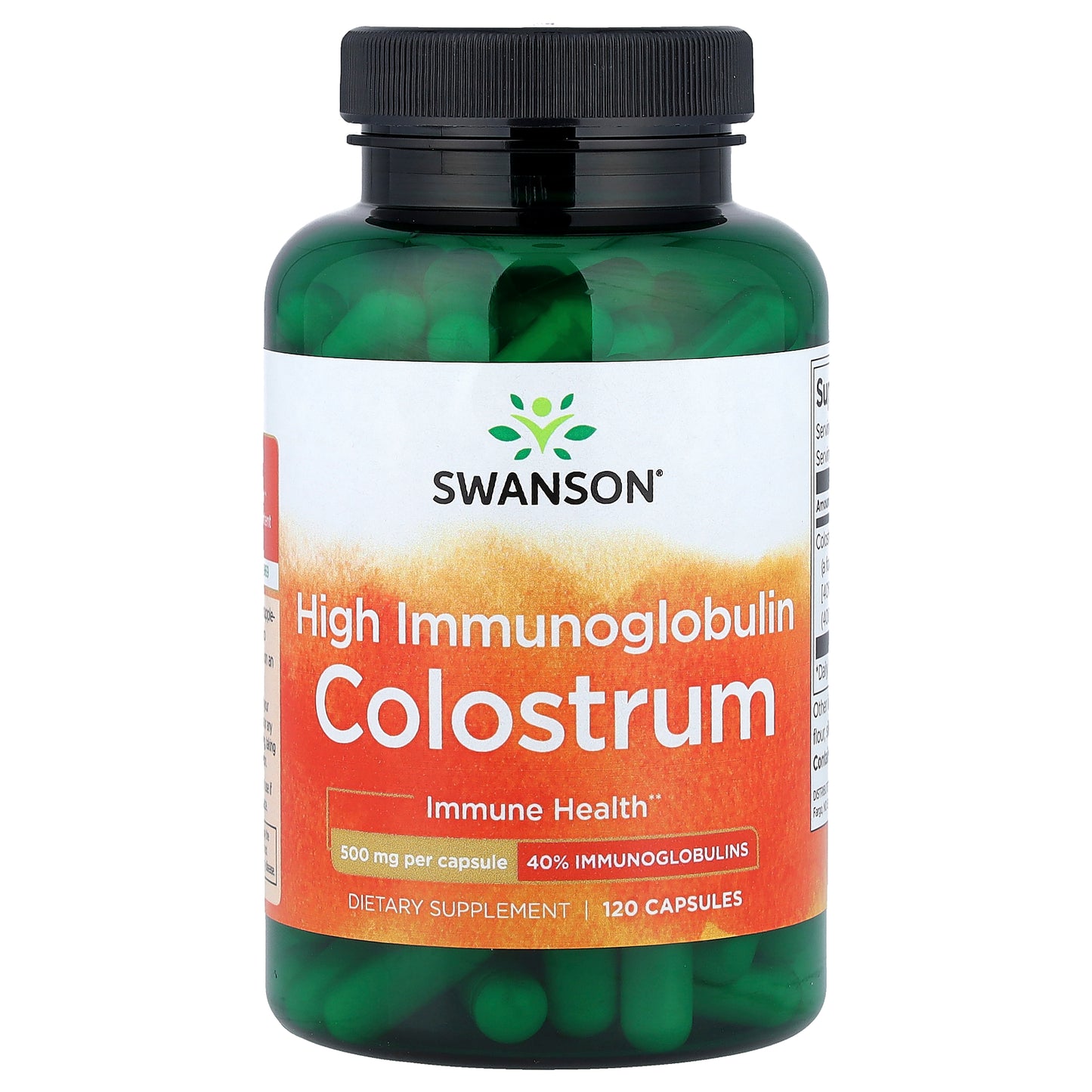 Swanson, High Immunoglobulin Colostrum, 120 Capsules (500 mg per Capsule)