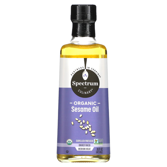 Spectrum Culinary, Organic Sesame Oil, Expeller Pressed, 16 fl oz (473 ml)