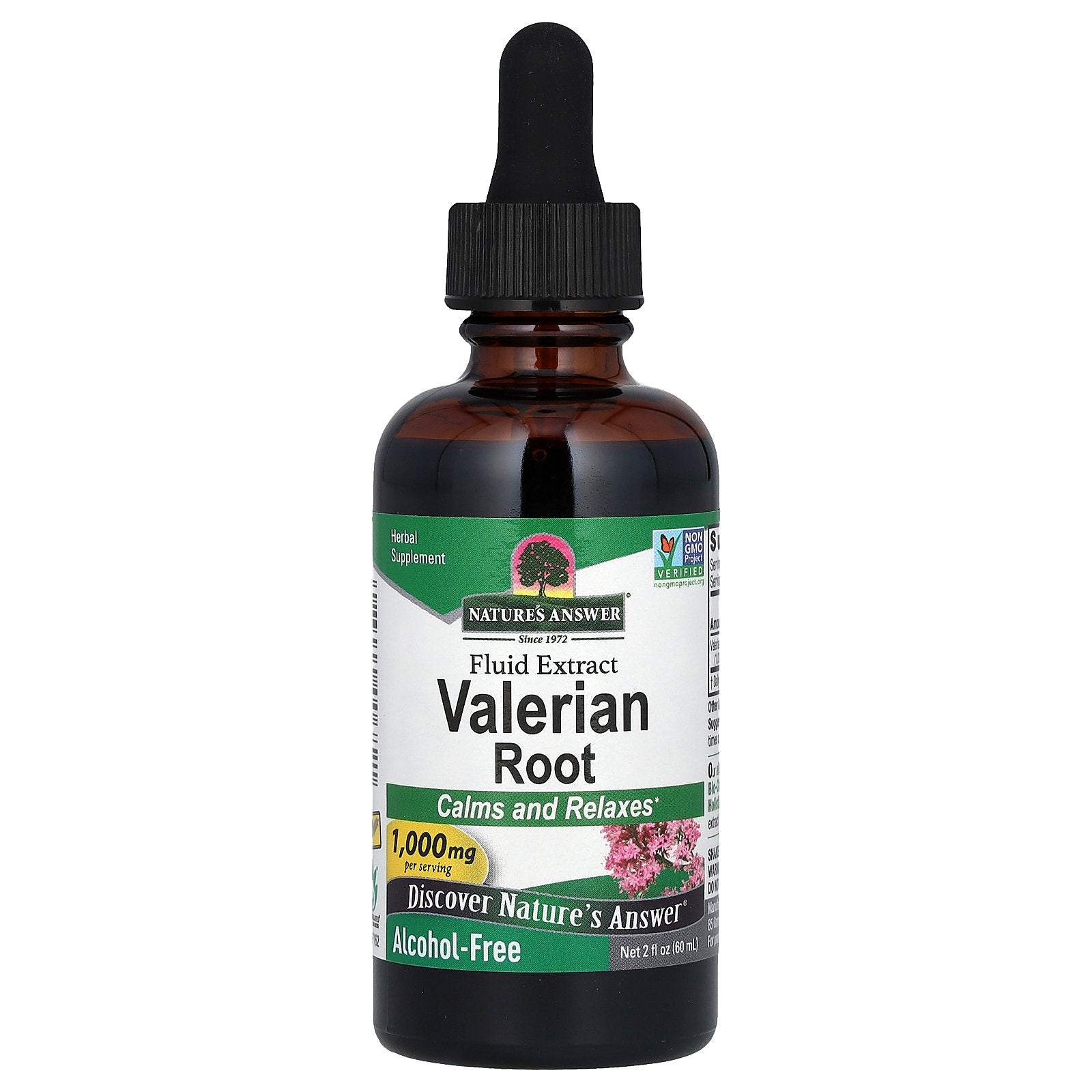 Nature's Answer, Valerian Root Fluid Extract, Alcohol-Free, 1,000 mg, 2 fl oz (60 ml)