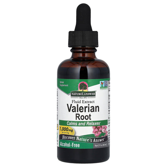 Nature's Answer, Valerian Root Fluid Extract, Alcohol-Free, 1,000 mg, 2 fl oz (60 ml)