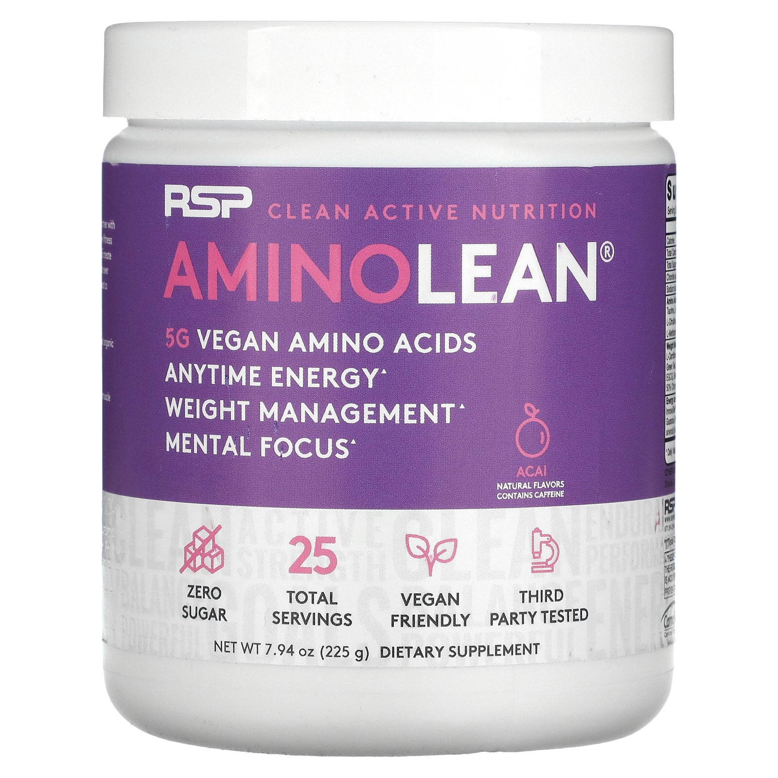 RSP Nutrition, AminoLean, Acai, 7.94 oz (225 g)