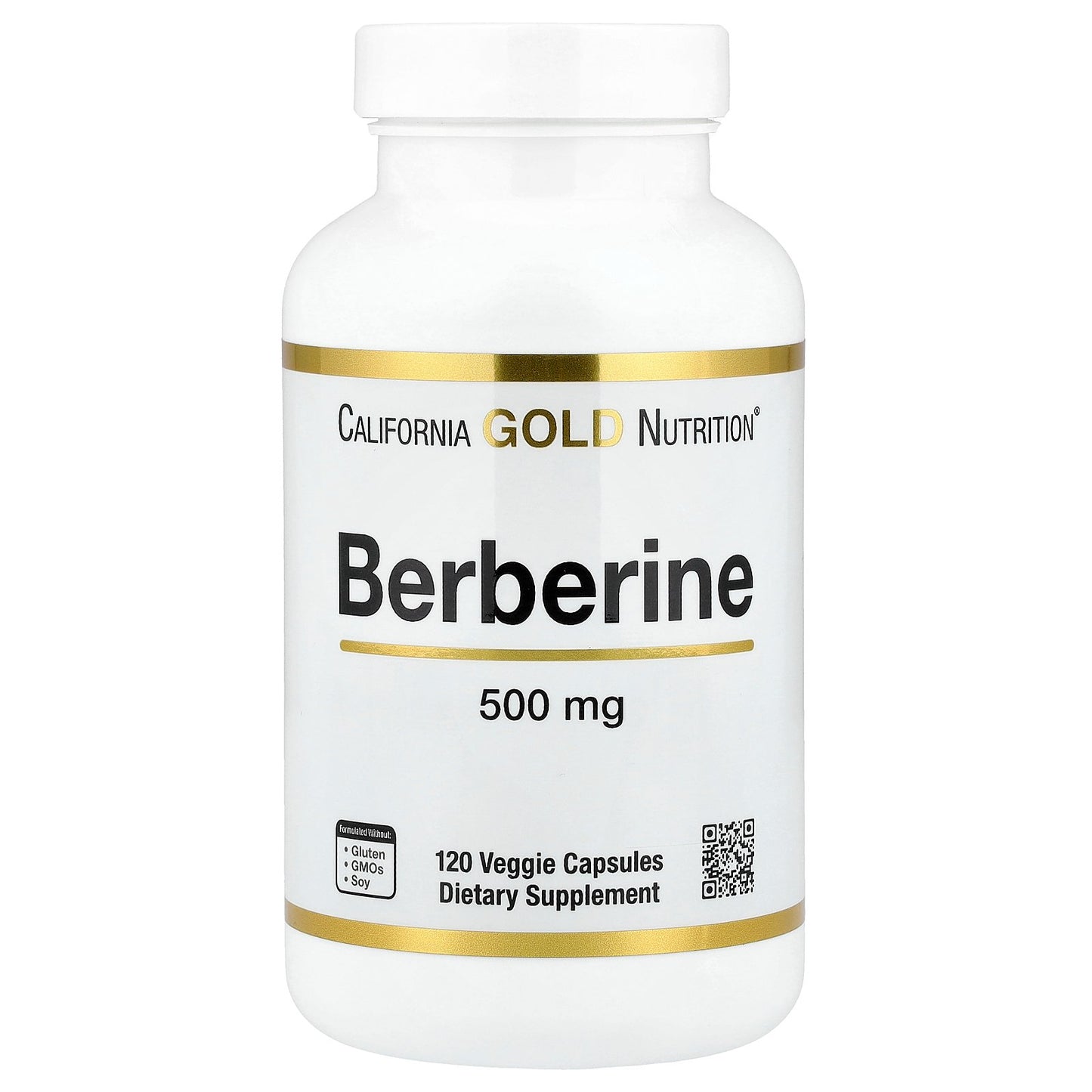 California Gold Nutrition, Berberine HCI, 500 mg, 120 Veggie Capsules