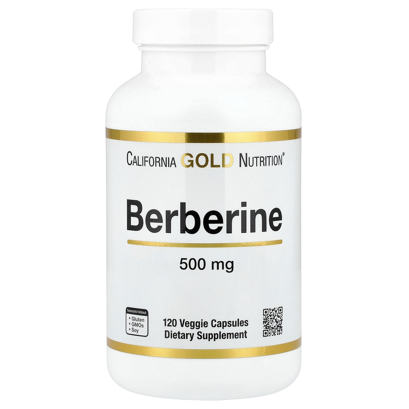 California Gold Nutrition, Berberine HCI, 500 mg, 120 Veggie Capsules