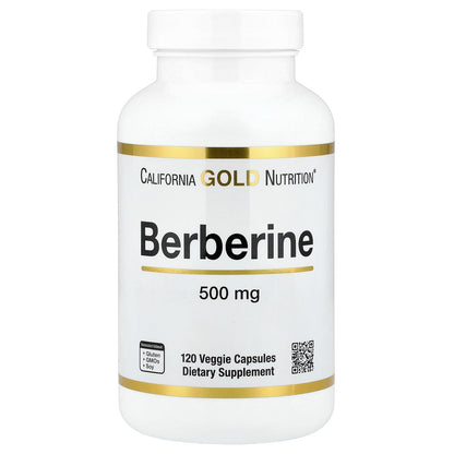 California Gold Nutrition, Berberine HCI, 500 mg, 120 Veggie Capsules