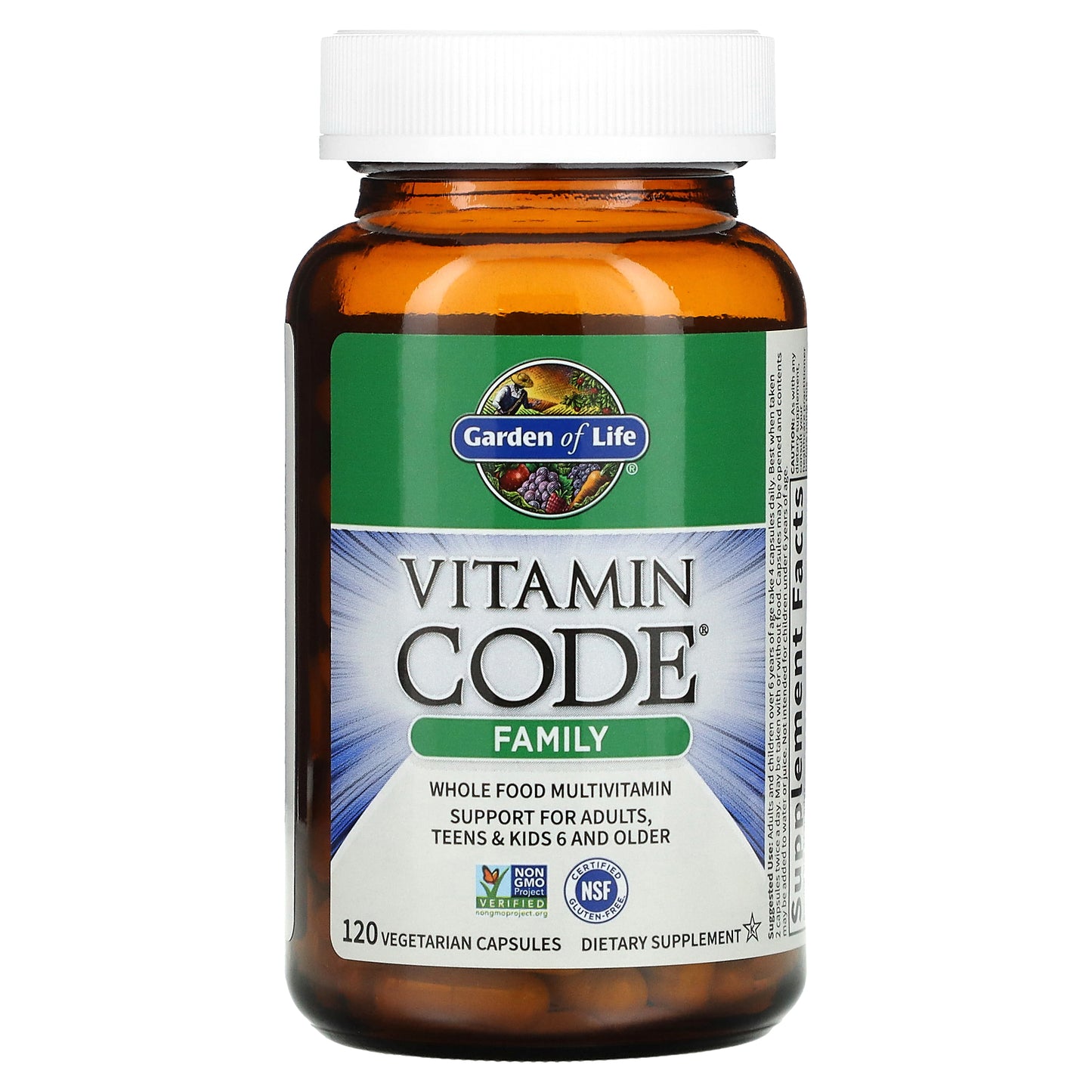 Garden of Life, Vitamin Code, Family, Whole Food Multivitamin, 120 Vegetarian Capsules