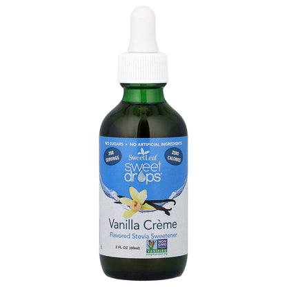 SweetLeaf Stevia, Sweet Drops®, Vanilla Creme, 2 fl oz (60 ml)