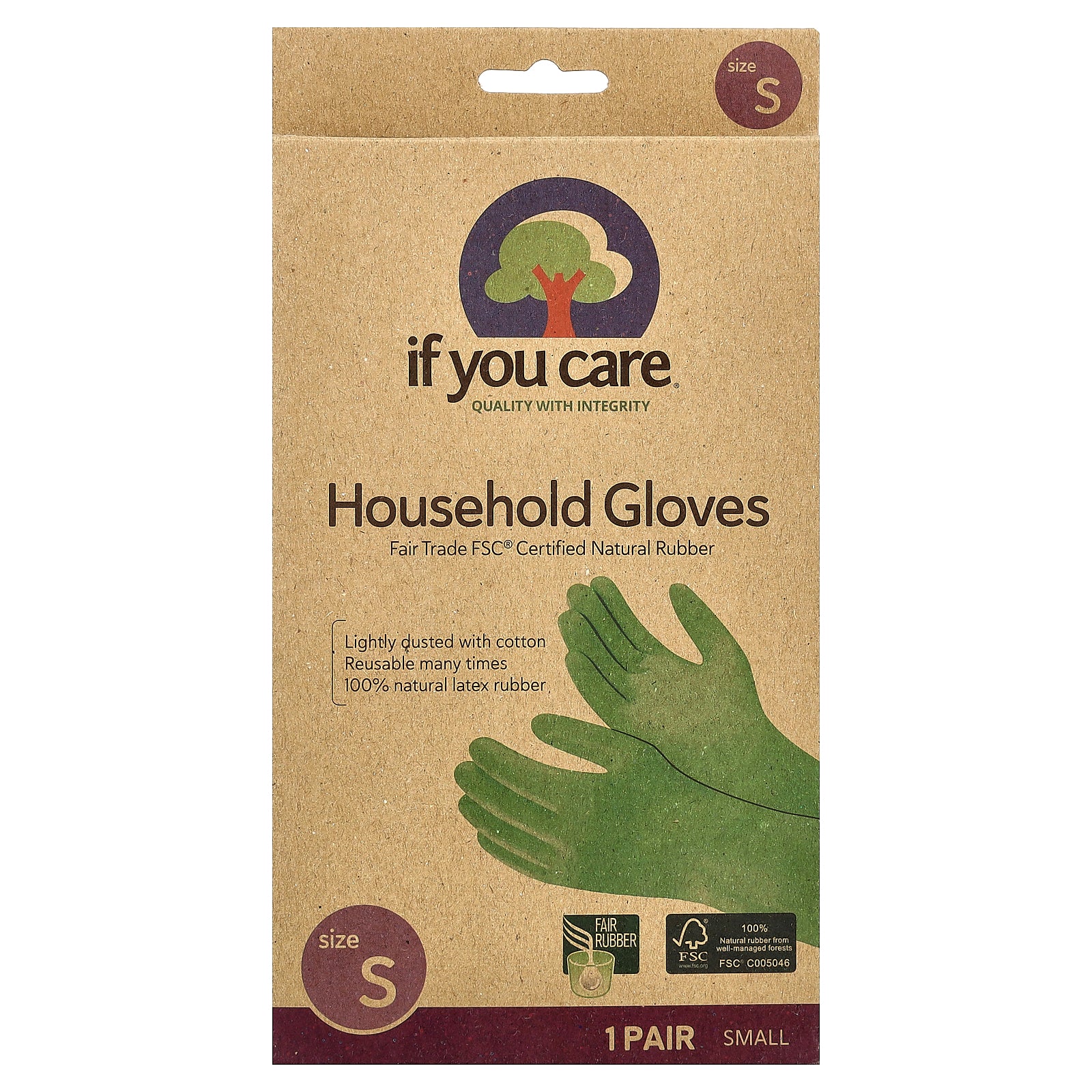 If You Care, Household Gloves, Small, 1 Pair
