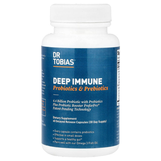 Dr. Tobias, Deep Immune, Probiotics & Prebiotics, 60 Delayed Release Capsules