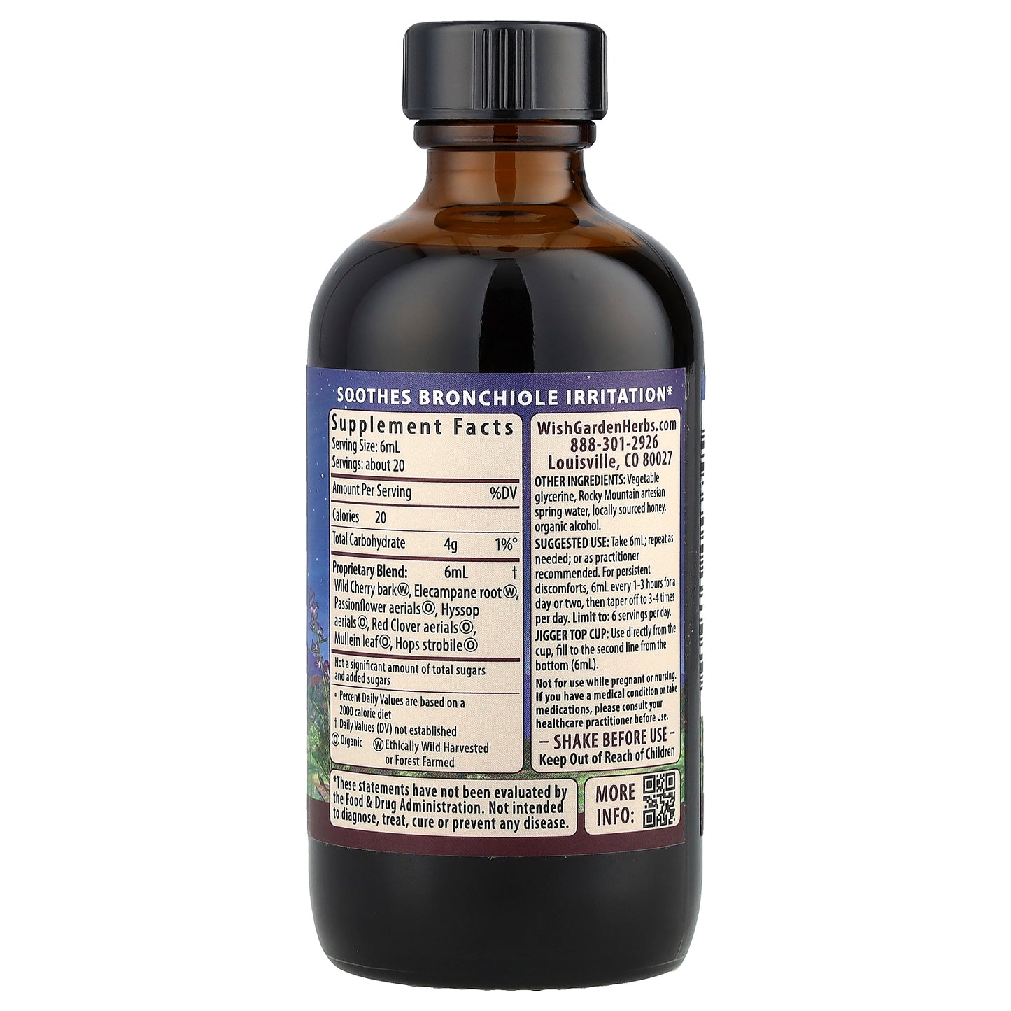 WishGarden Herbs, Serious PM™ Cough, Soothing Syrup, 4 fl oz (120 ml)