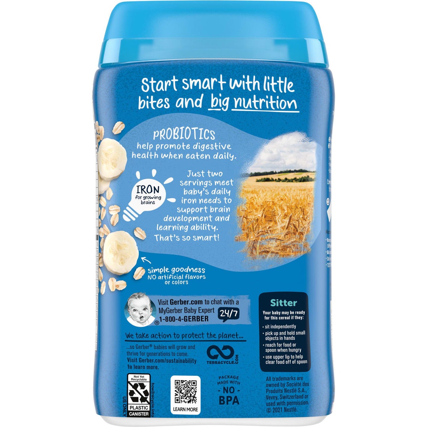 Gerber, Cereal, 2nd Foods®, Oatmeal Banana, 8 oz (227 g)