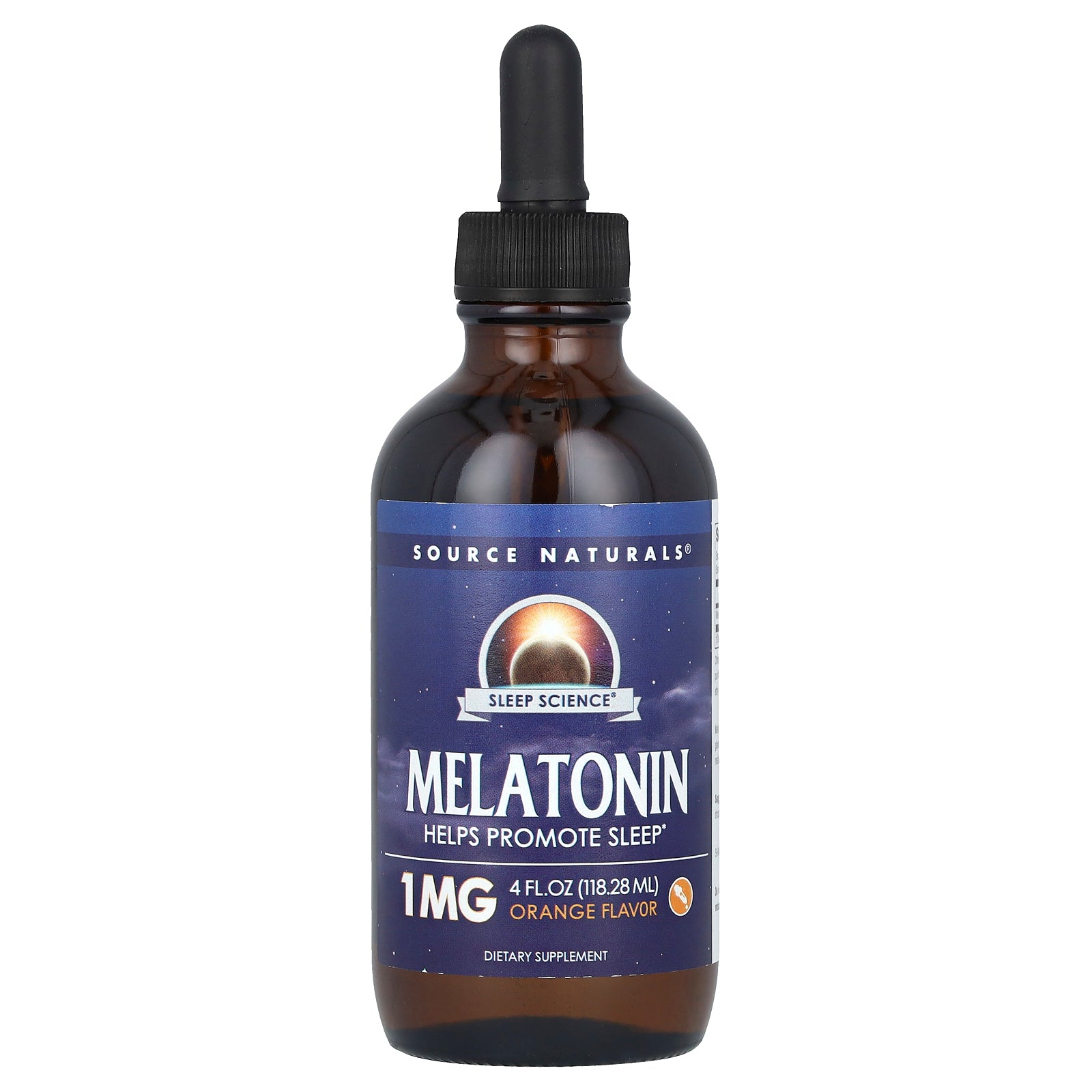 Source Naturals, Sleep Science®, Melatonin, Orange, 1 mg, 4 fl oz (118.28 ml)