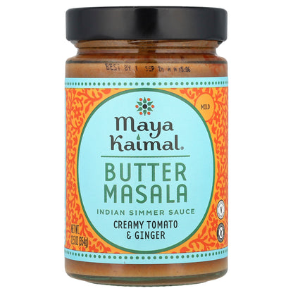 Maya Kaimal, Butter Masala, Indian Simmer Sauce, Mild, Creamy Tomato & Ginger, 12.5 oz (354 g)
