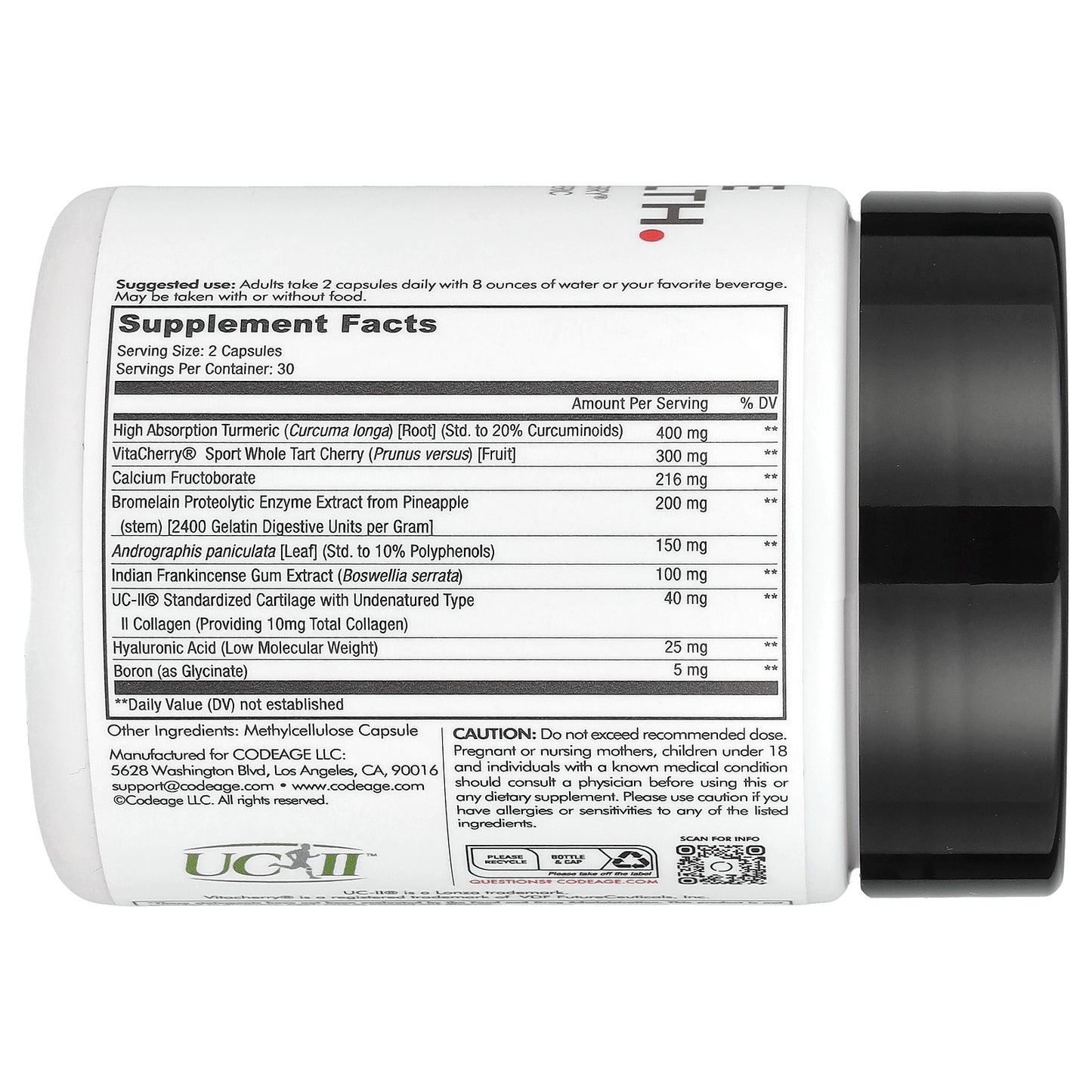 Codeage, Supreme Joint Health, 60 Capsules