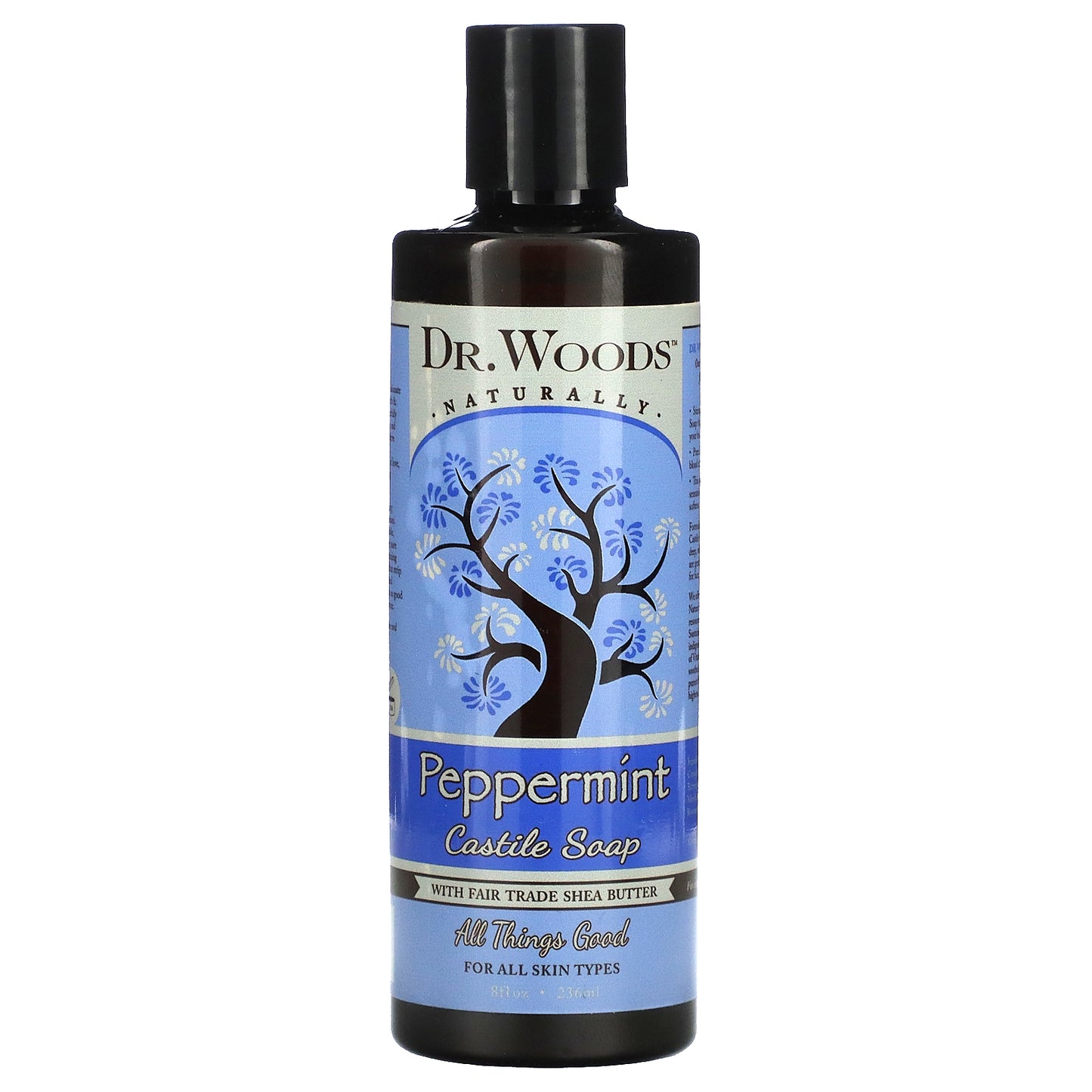 Dr. Woods, Peppermint Castile Soap with Fair Trade Shea Butter, 8 fl oz (236 ml)
