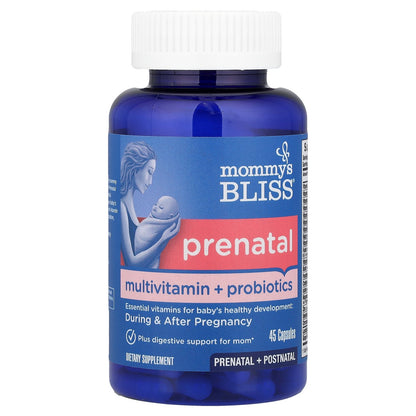 Mommy's Bliss, Prenatal Multivitamin + Probiotics, 45 Capsules