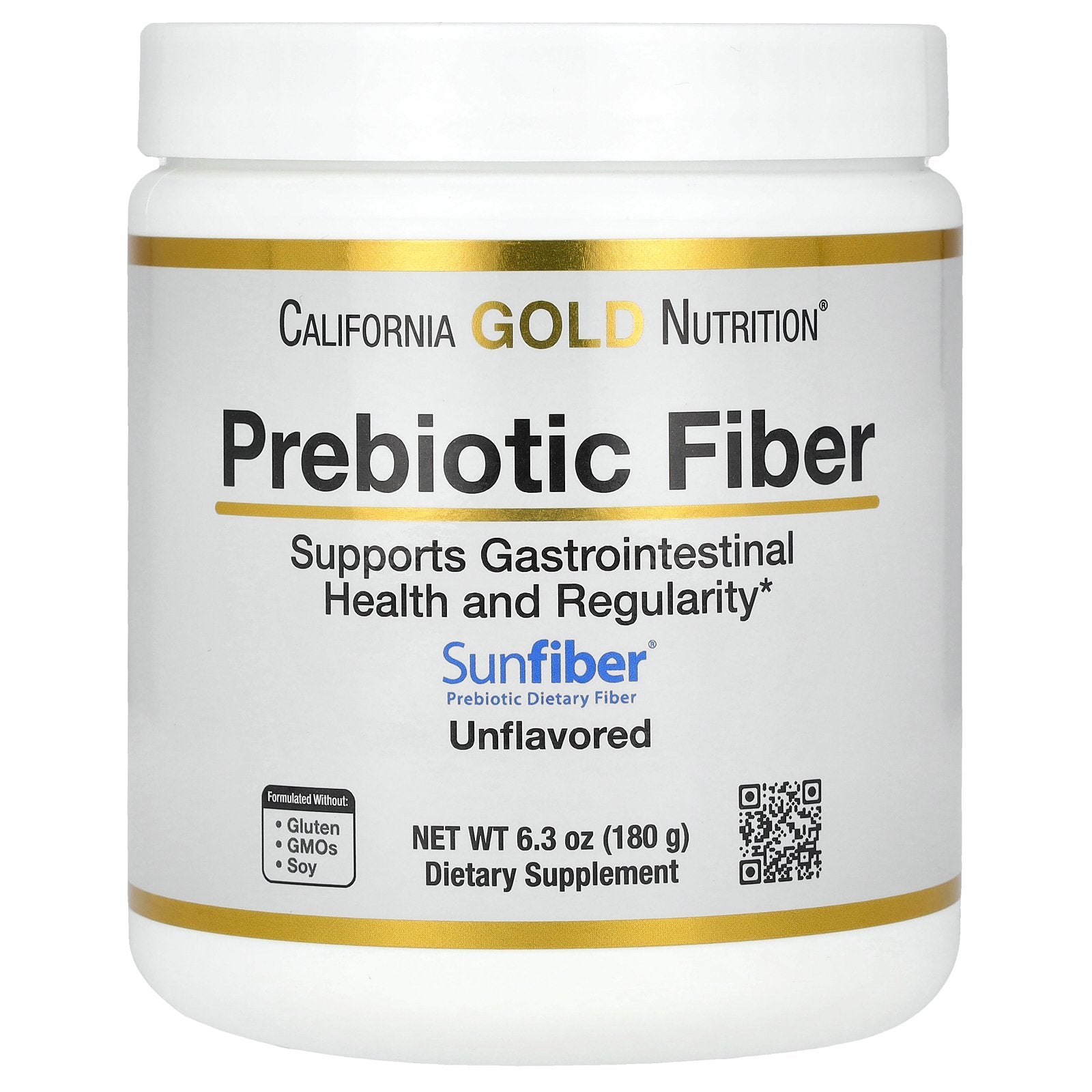 California Gold Nutrition, Prebiotic Fiber, 6.3 oz (180 g)