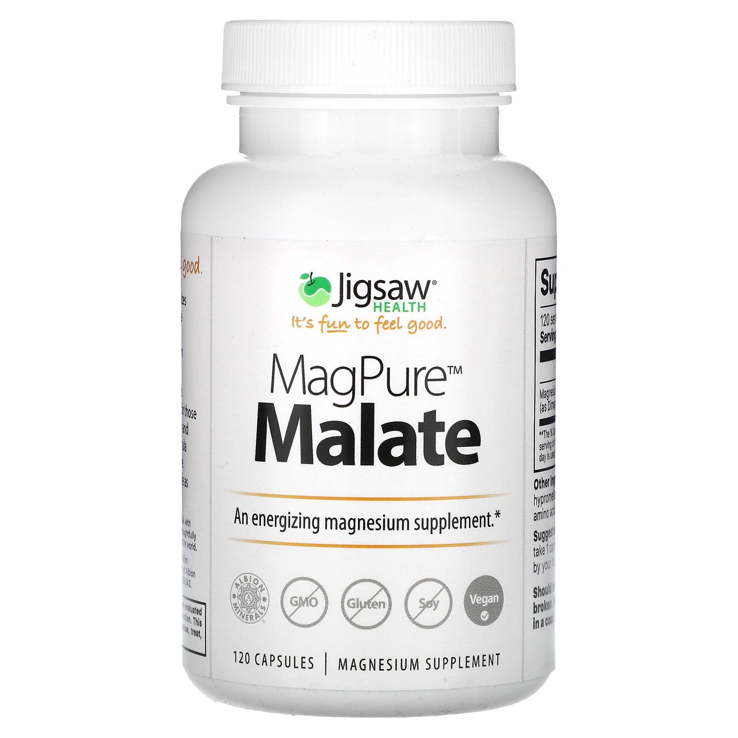 Jigsaw Health, MagPure Malate, 120 Capsules (100 mg per Capsule)