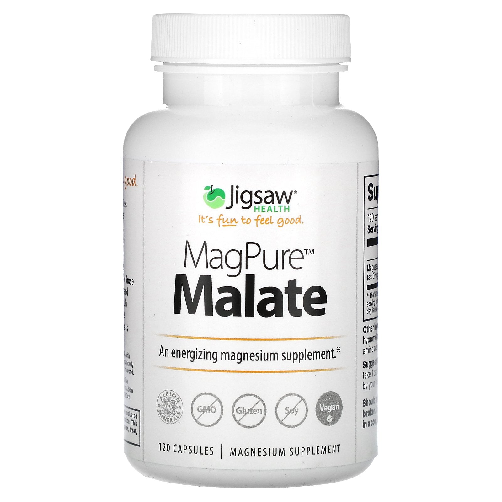 Jigsaw Health, MagPure Malate, 120 Capsules (100 mg per Capsule)