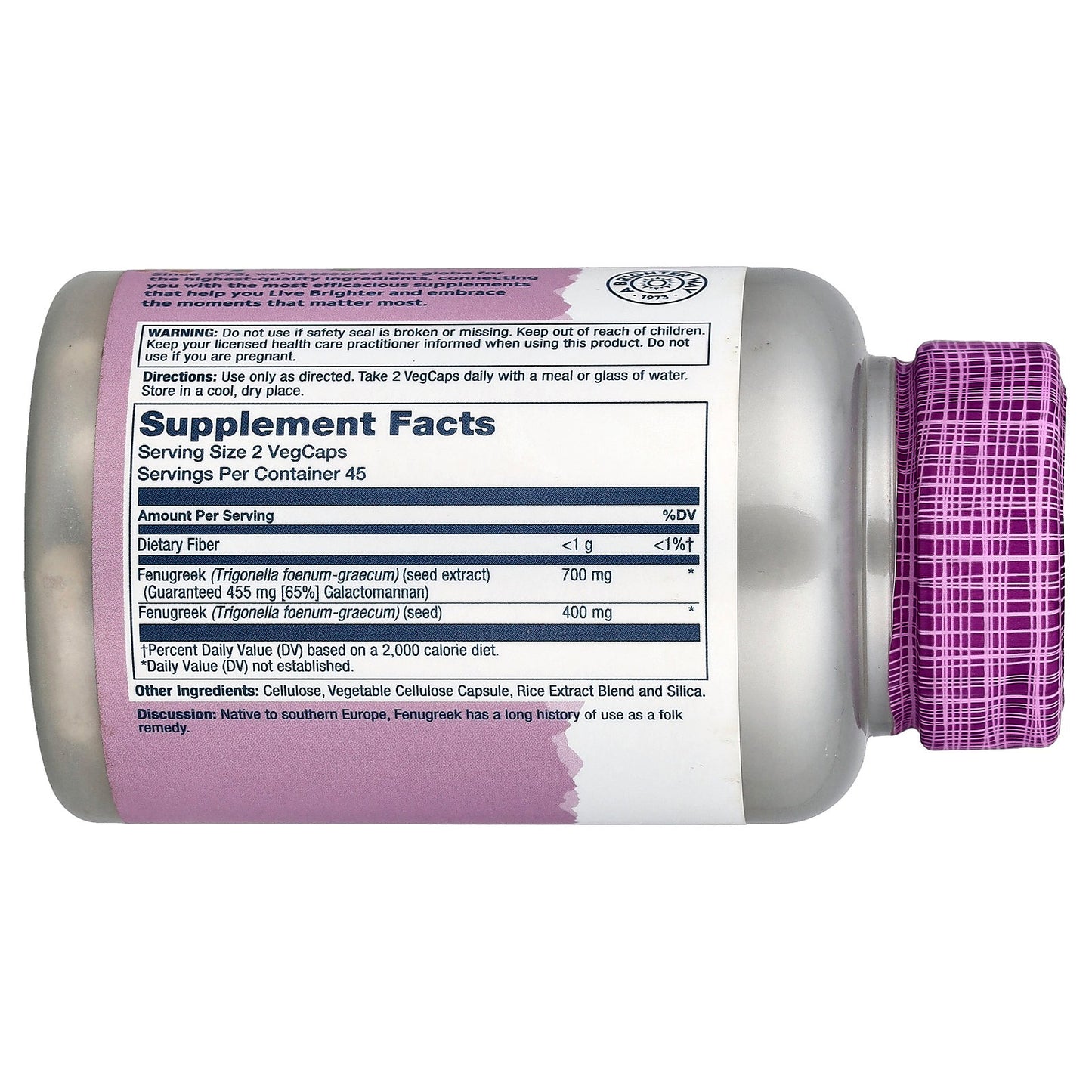 Solaray, Vital Extracts, Fenugreek, 90 VegCaps