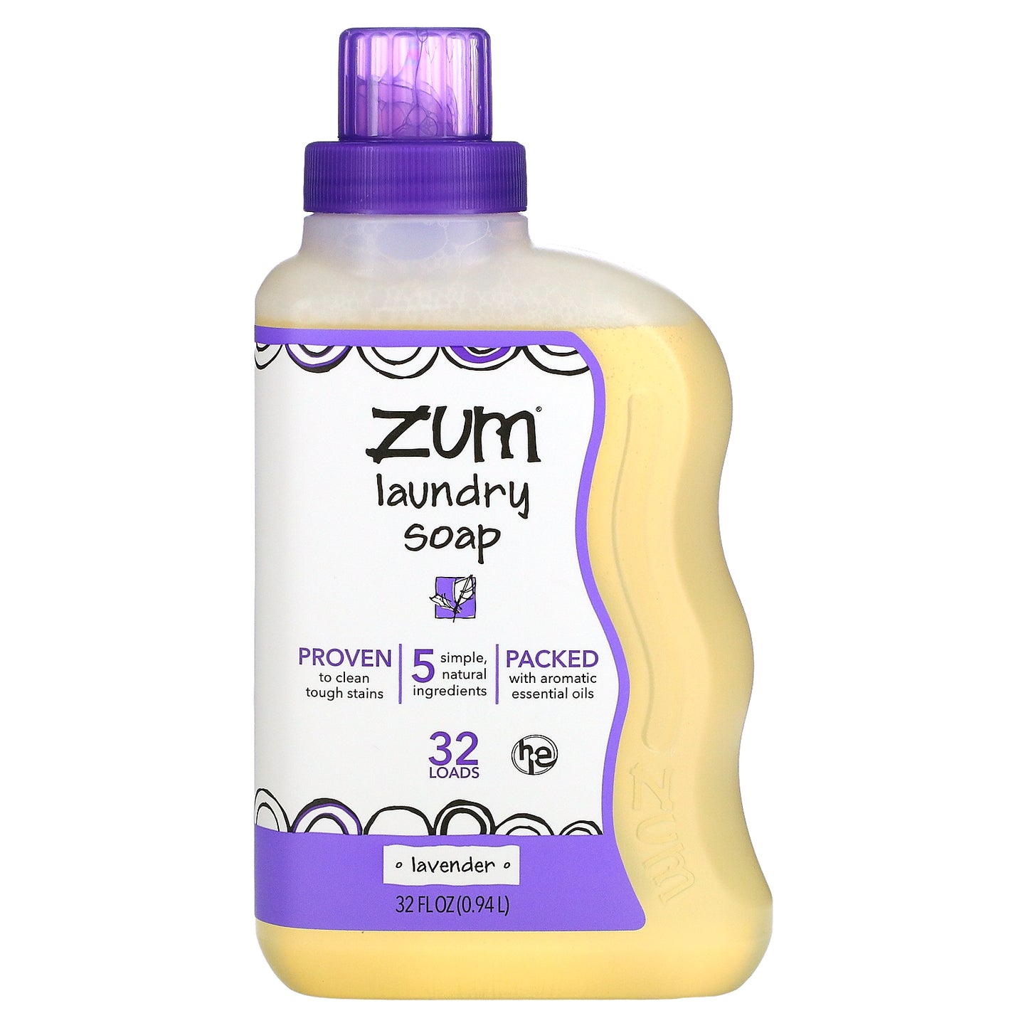 ZUM, Laundry Soap, Lavender, 32 fl oz (0.94 l)