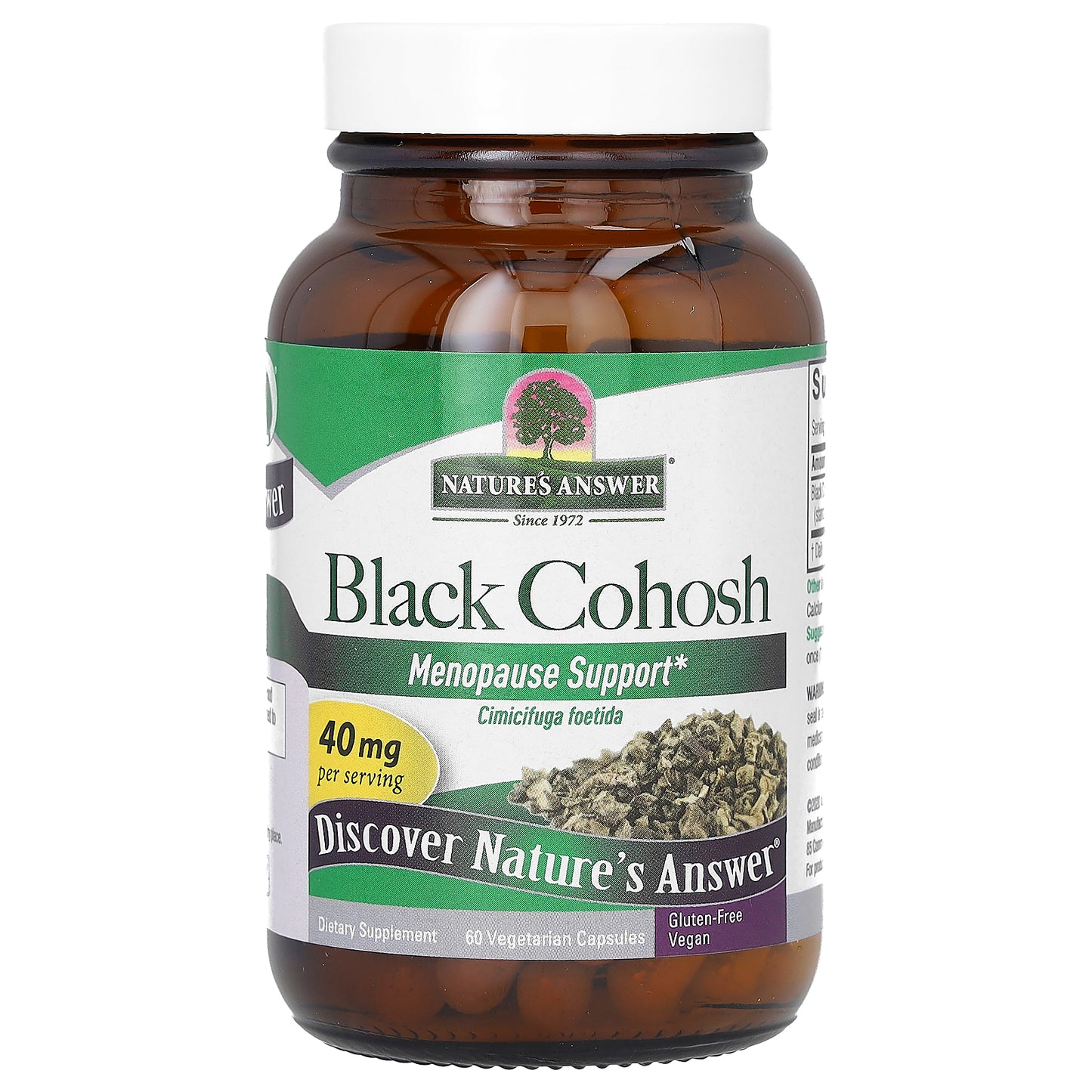 Nature's Answer, Black Cohosh, 40 mg, 60 Vegetarian Capsules