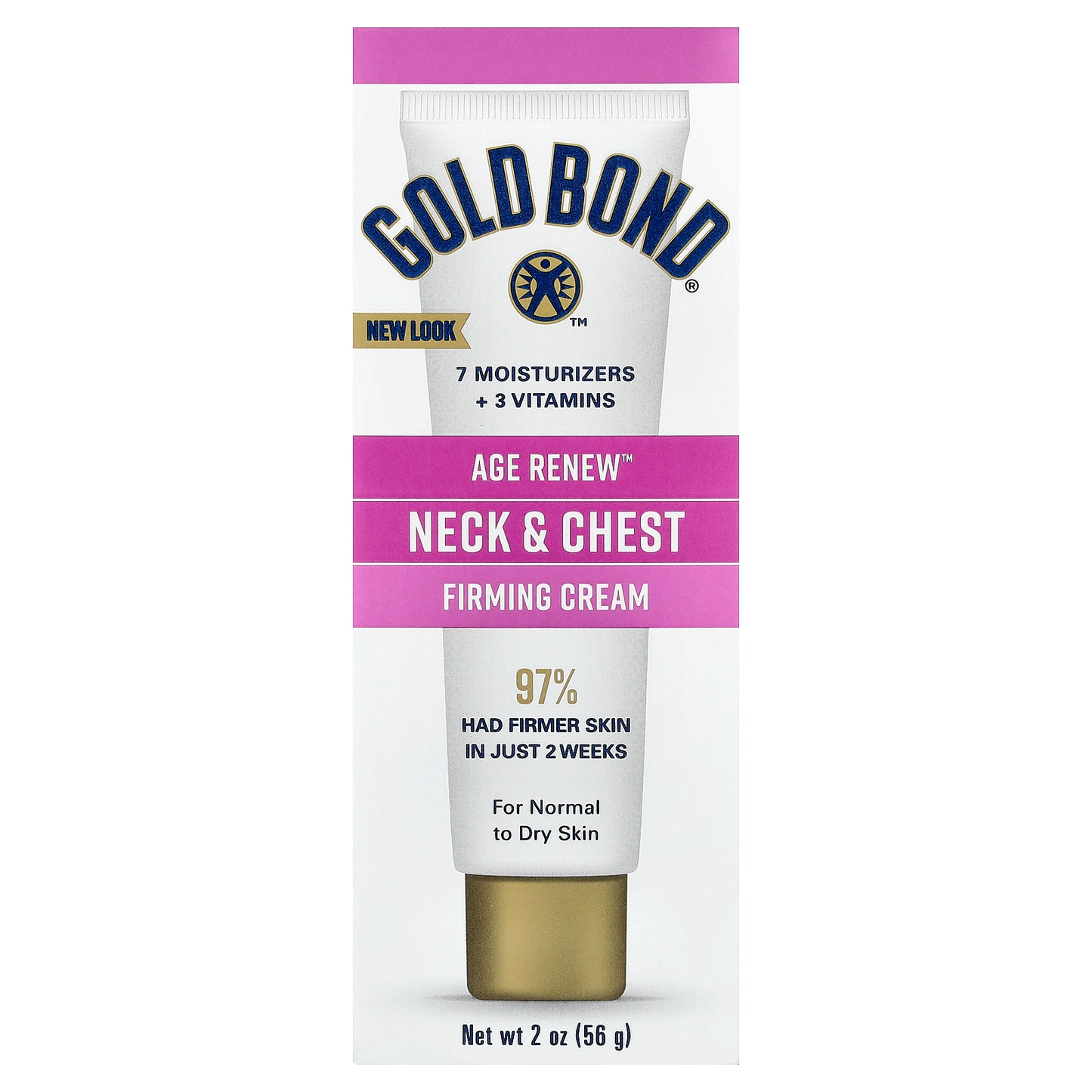 Gold Bond, Age Renew™, Neck & Chest Firming Cream, For Normal to Dry Skin, Fragrance Free, 2 oz (56 g)